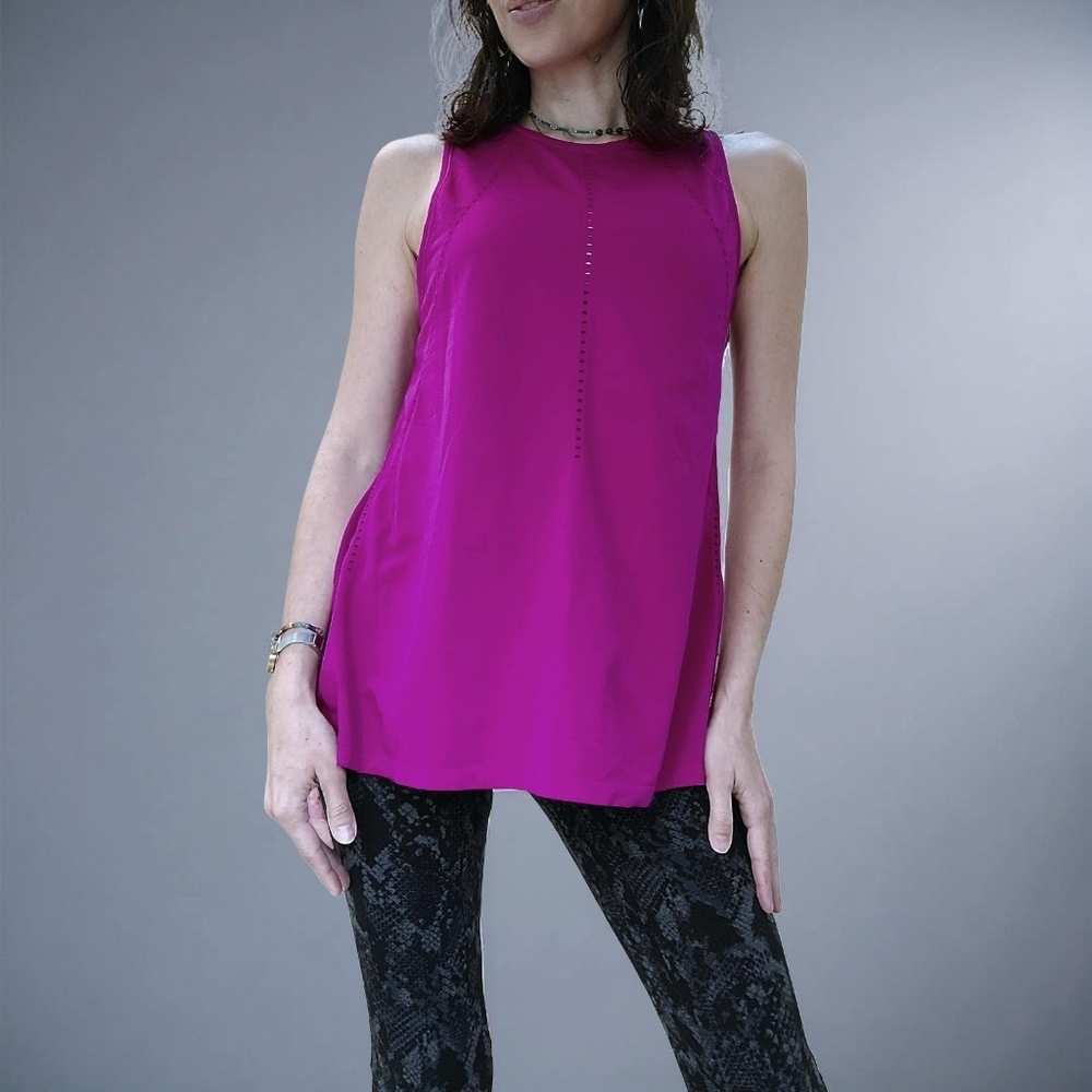 Athleta Purple Eyelet Slit Tunic Size S - Picture 4 of 8
